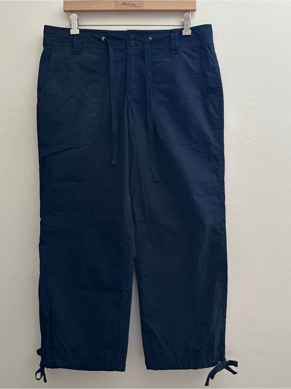 Lauren Ralph Lauren Navy Blue Utility Capri Pants Sz 10 Waist 34” Inseam 26”